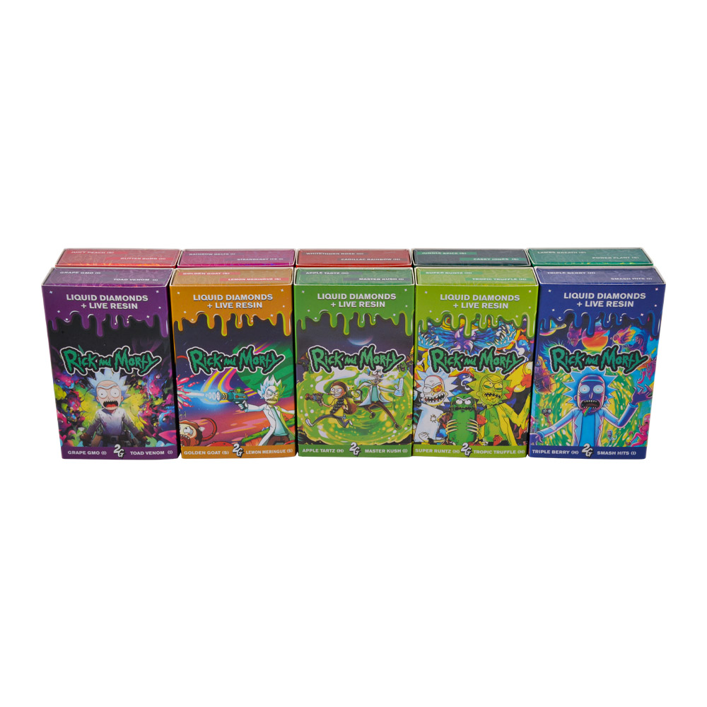 Rick And Morty 2g Dual Chamber Disposable Wholesale Digital Screen Vapes
