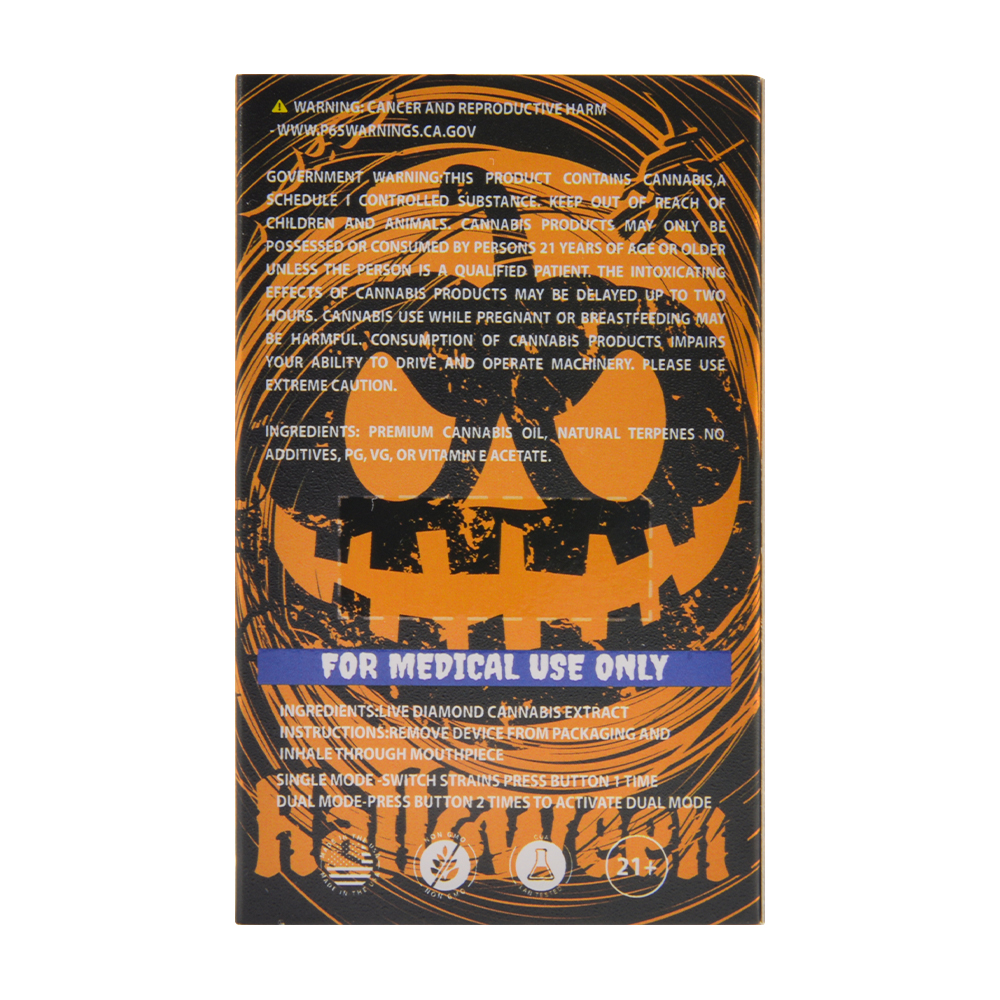 US Stock Sluggers Halloween Dual Chamber 2g Disposable With Digital Screen
