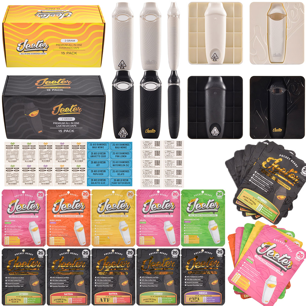 Jeeter Juice 2g Premium All in one white and black dispo empty Device Pods