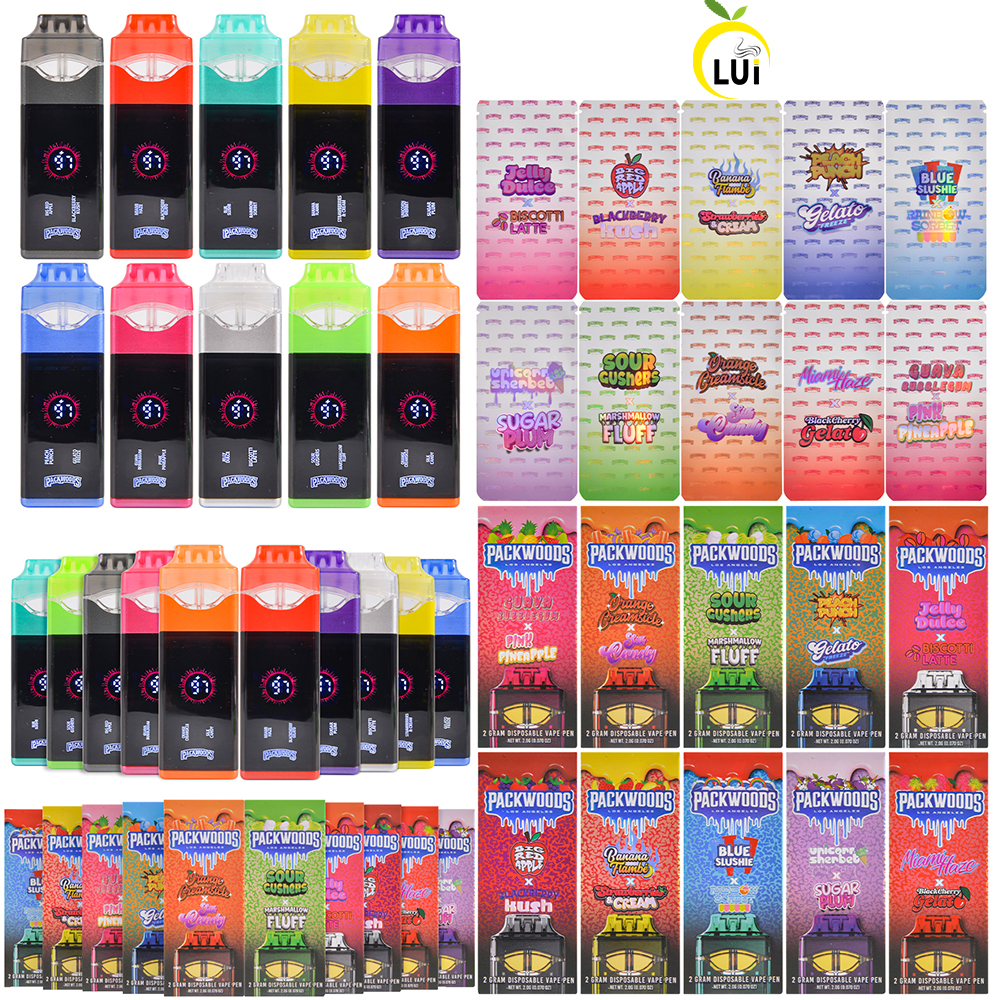 Packwoods 1g+1g Dual Chamber Disposable Vape Pen Wholesale With Digital Screen