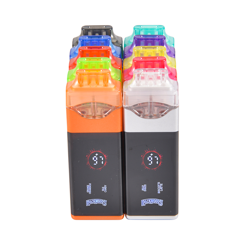 Packwoods 1g+1g Dual Chamber Disposable Vape Pen Wholesale With Digital Screen