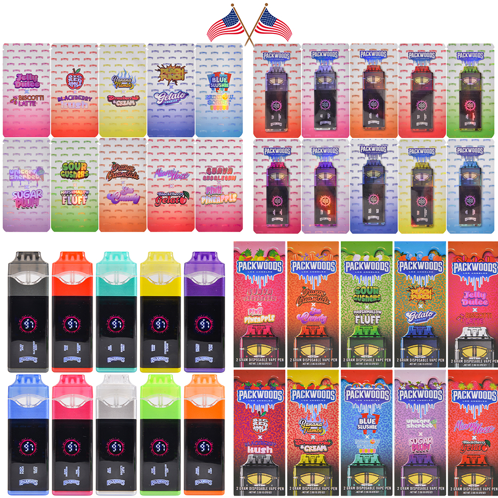 US Stock Packwoods 1g+1g Disposable Vape Wholesale in Bulk Screen Dispo
