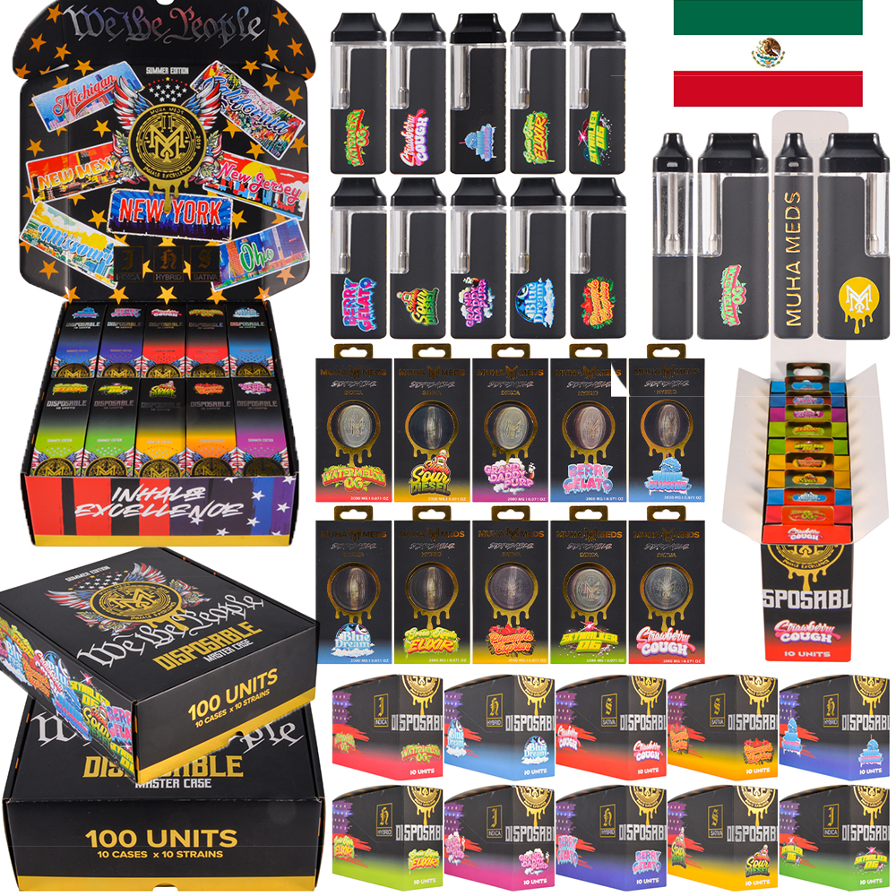 Mexico Warehouse Muha Meds We the people 2ml Empty Vape Dispo Wholesale