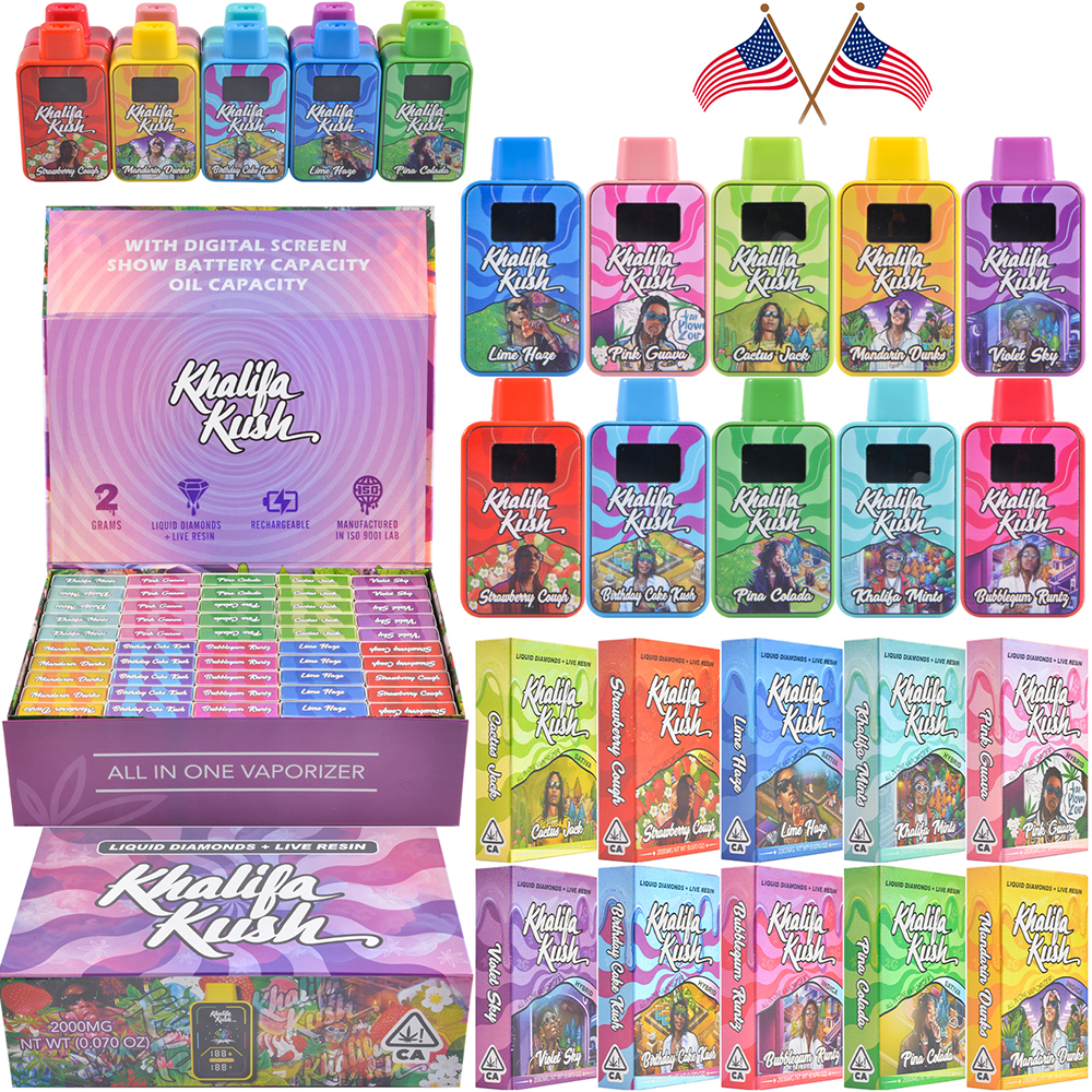 Khalifa Kush Disposable USA Warehouse 2g Disposable Vape LED Screen