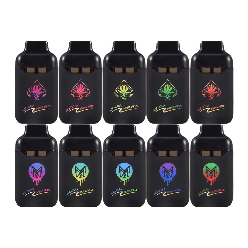 Ace x Muha Meds 0.5ml+0.5ml Dual chamber Disposable With LED screen 