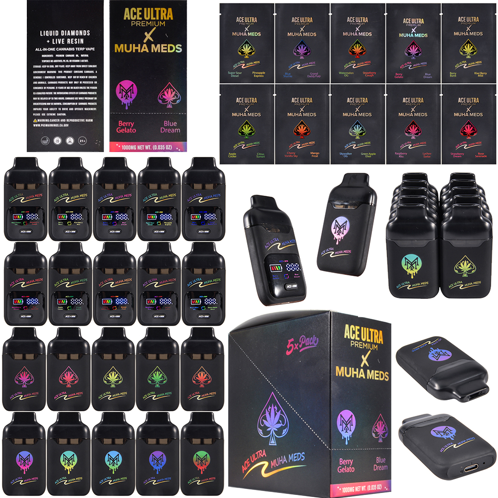 ACE x Muha Meds Dual Chamber 0.5ml+0.5ml Disposable Vape UK Warehouse