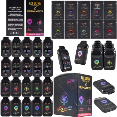 ACE x Muha Meds Dual Chamber 0.5ml+0.5ml Disposable Vape UK Warehouse 01