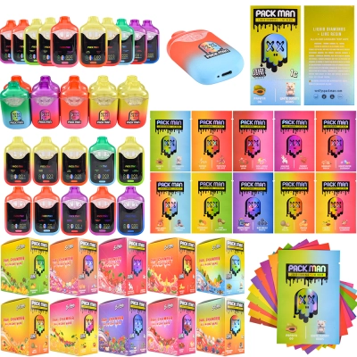 Packman 0.5ml+0.5ml Dual Chamber Disposable Vape LED screen 01