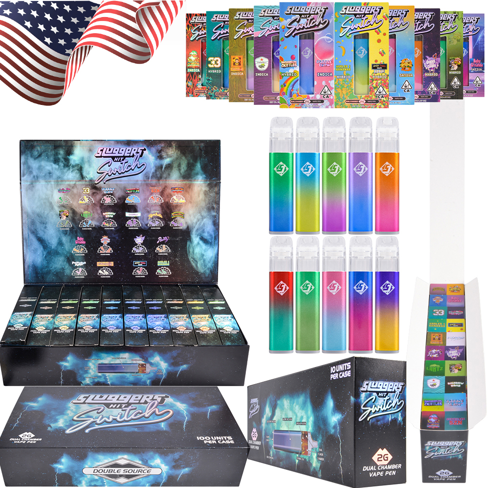 USA Stock Sluggers Hitz Dual Chamber 2ml Disposable Vape
