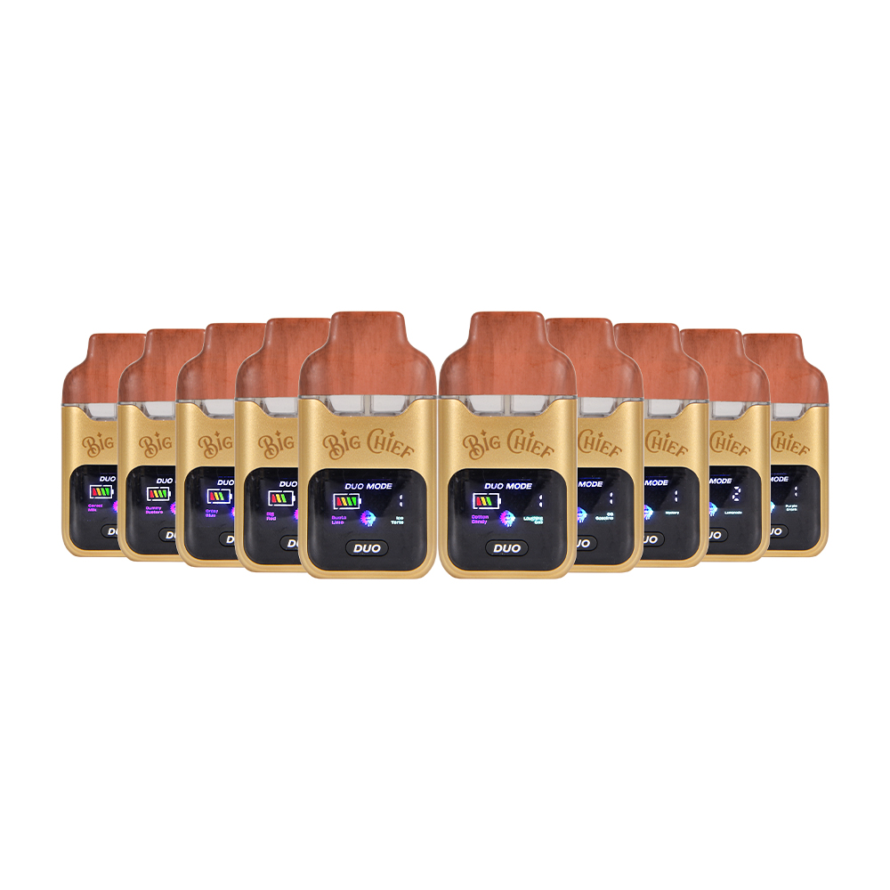 US Stock Big Chief 2ml Duo V2 Disposable Vape Pen Dual Chamber With LED Screen Vape