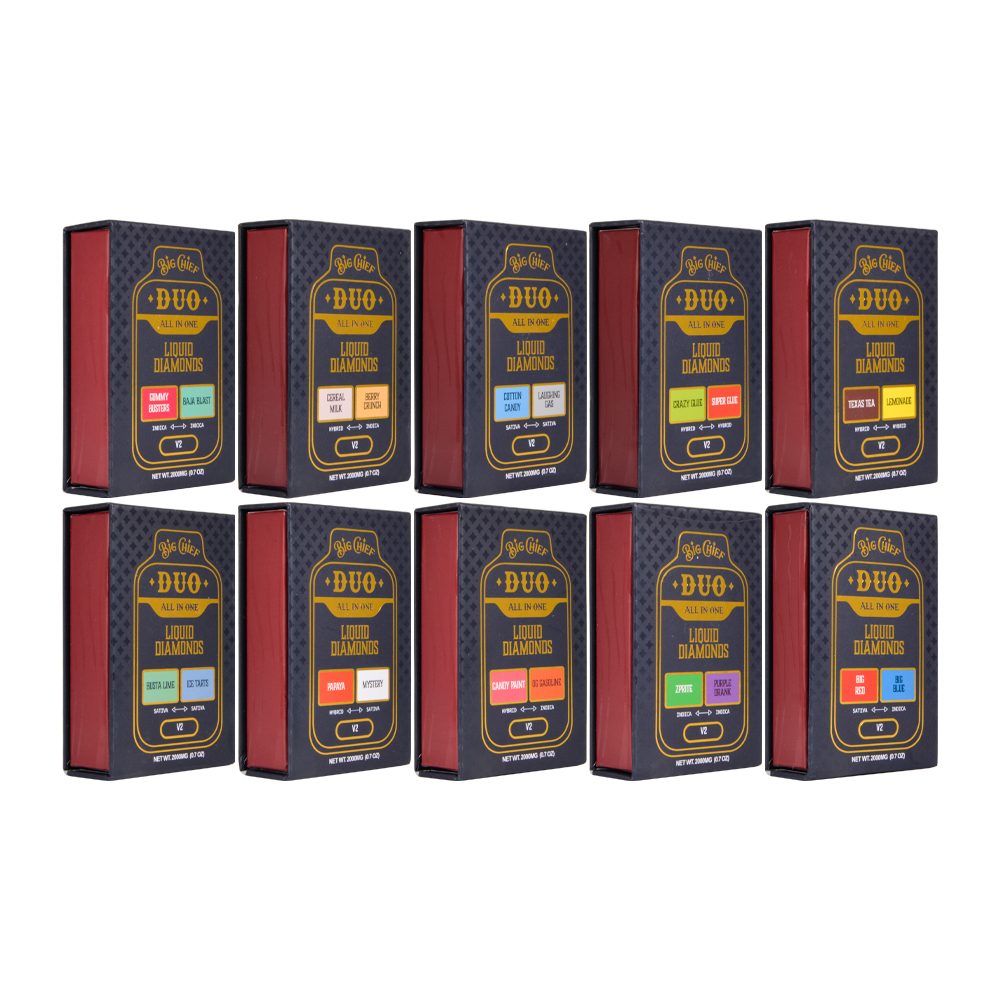 US Stock Big Chief 2ml Duo V2 Disposable Vape Pen Dual Chamber With LED Screen Vape