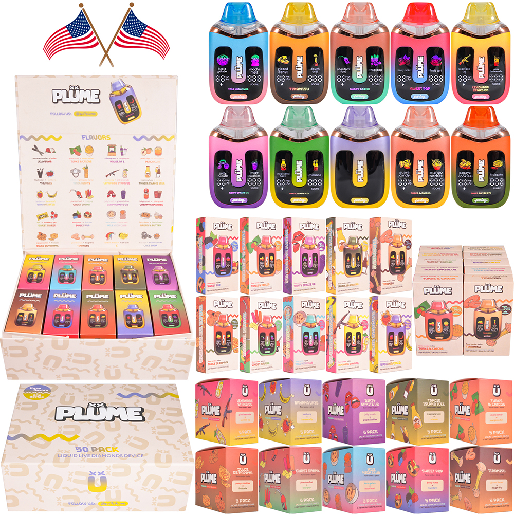 USA Stock Plume 2g Empty Vape Pen Digital Screen Disposable