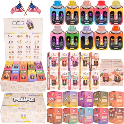 USA Stock Plume 2g Empty Vape Pen Digital Screen Disposable 01