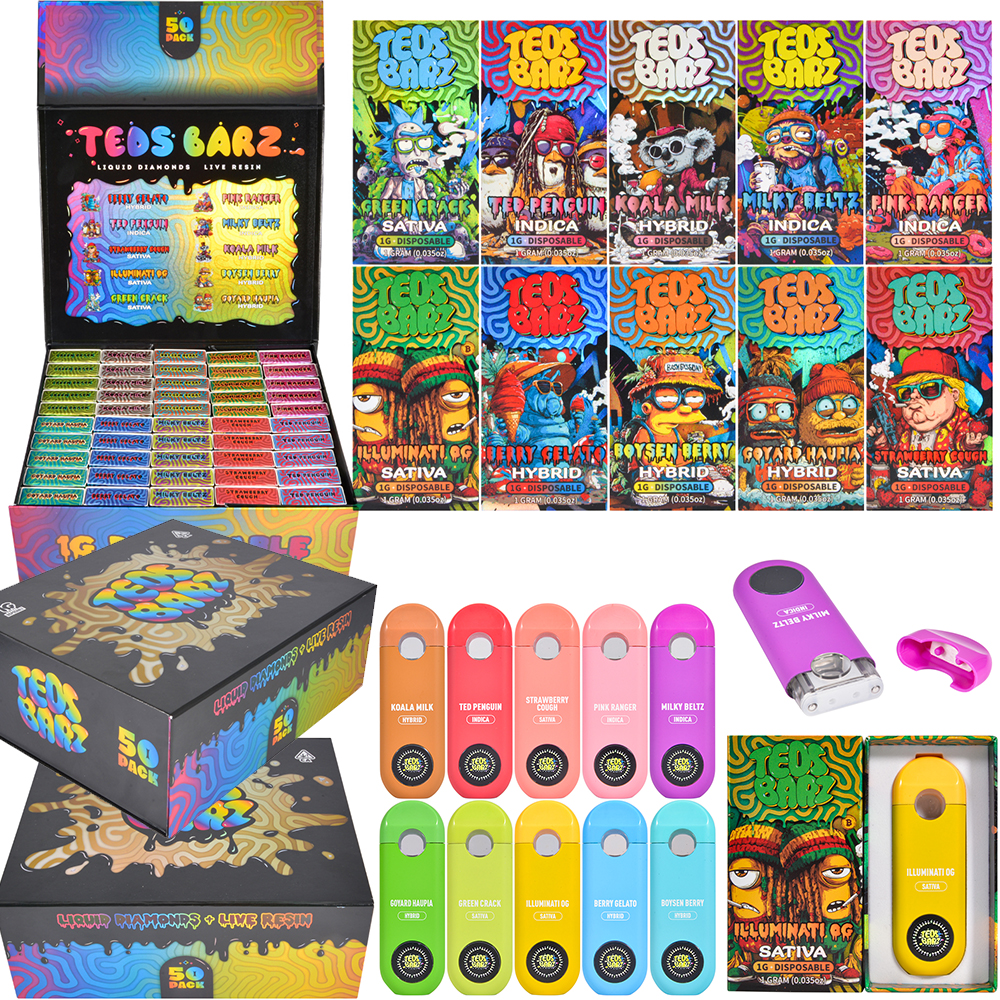 Teds Barz 2ml Disposable Vape All in One Wholesale Pen With Digital Round Screen