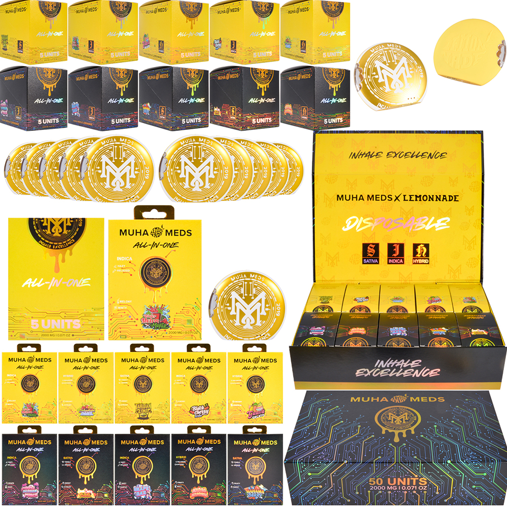 Muha Meds X Lemonade Round Shape Vape 2ml Dispo Empty Devices
