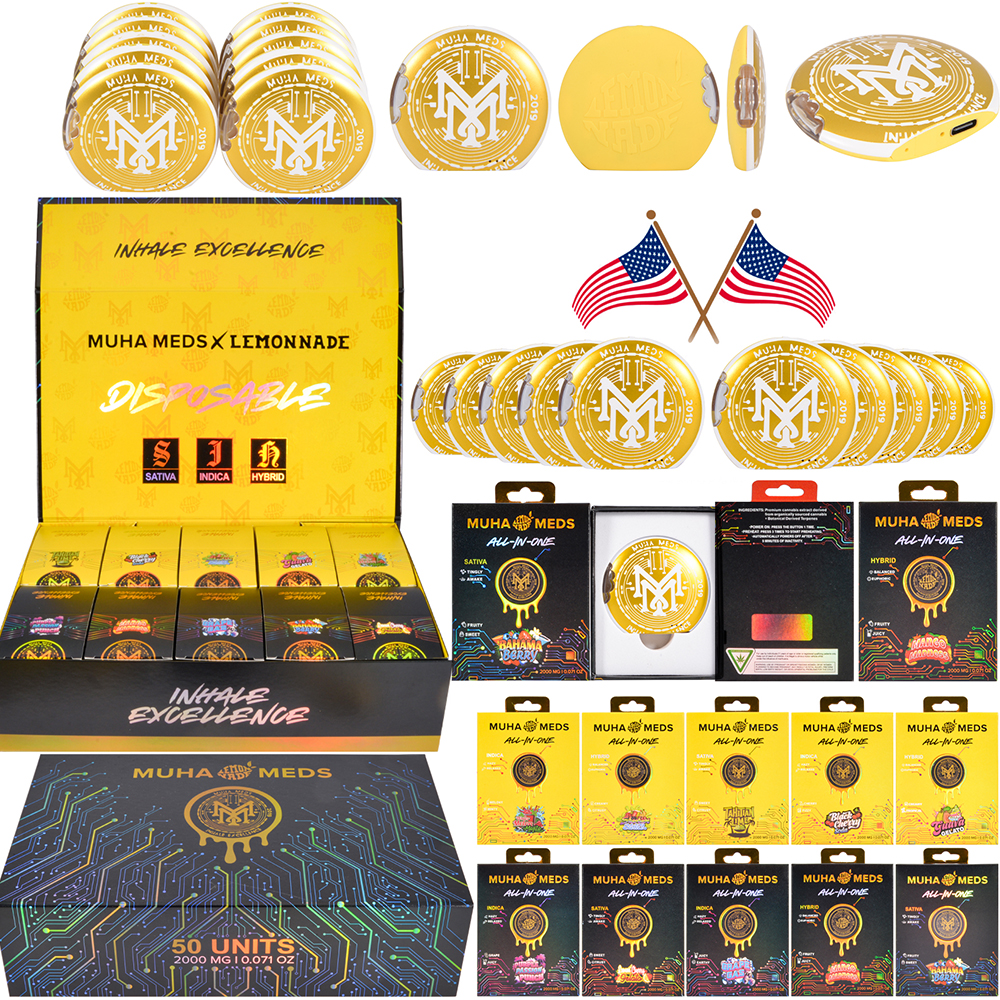 USA Stock Muha Meds X Lemonade Round 2g Disposable Vape Wholesale