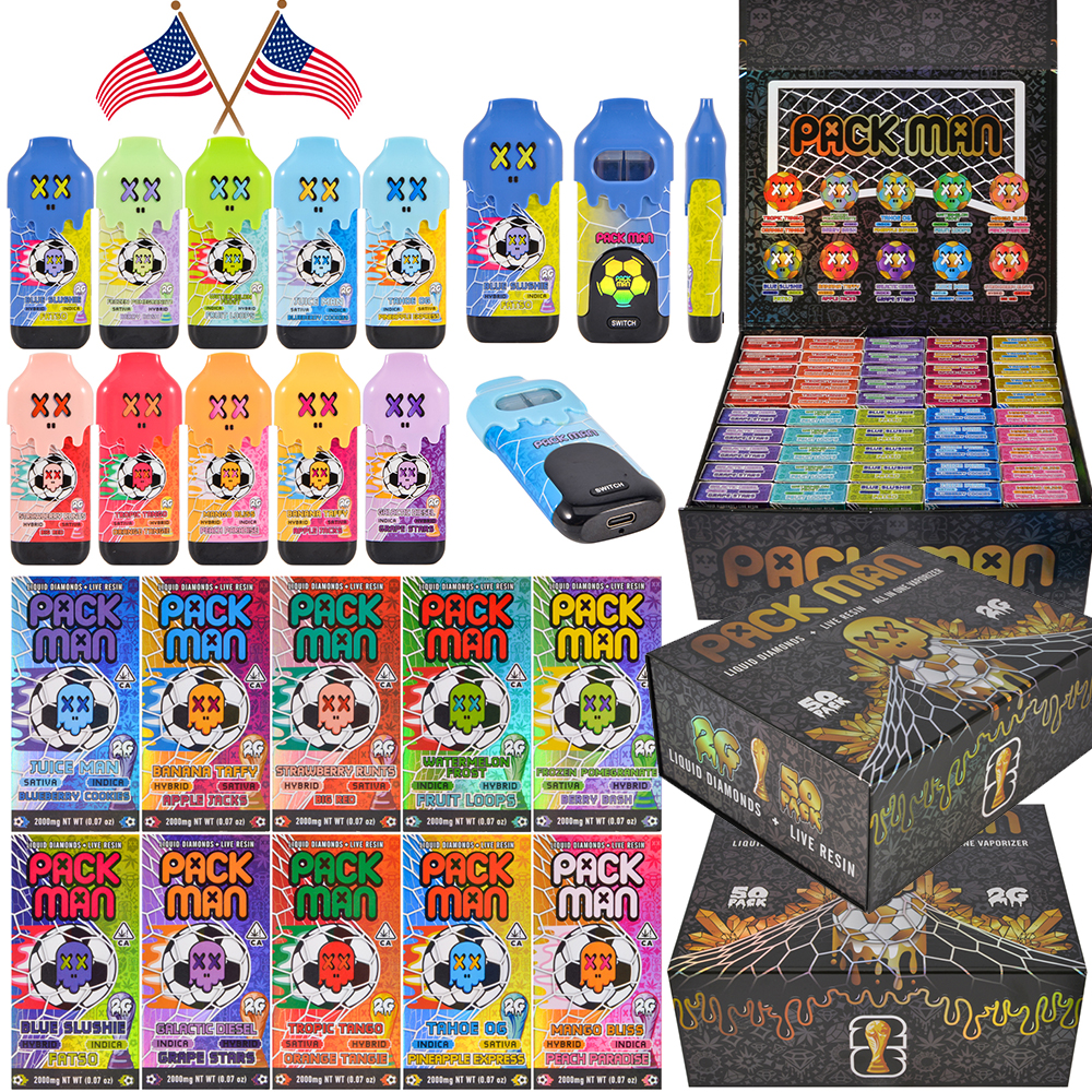 US Stock Pacman Wold Cup Collab 1ml+1ml Disposable Vape Empty Devices