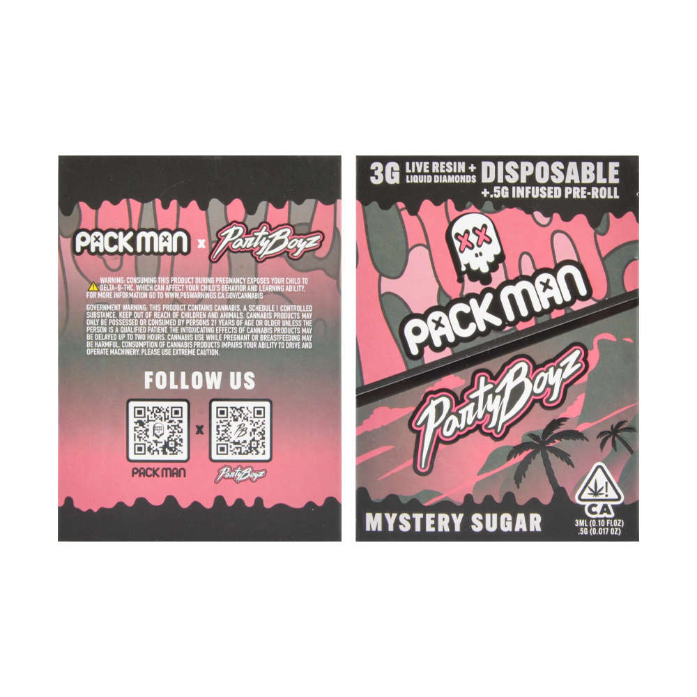 Packman X Panty Boyz 3g Disposable With Preroll Paper
