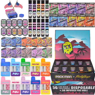 USA Warehouse Packman X Panty Boyz 3g Disposable With Preroll Paper 01