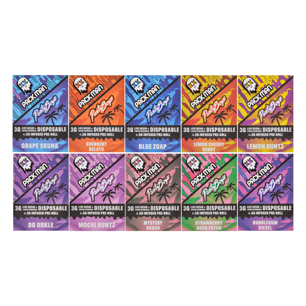 USA Warehouse Packman X Panty Boyz 3g Disposable With Preroll Paper