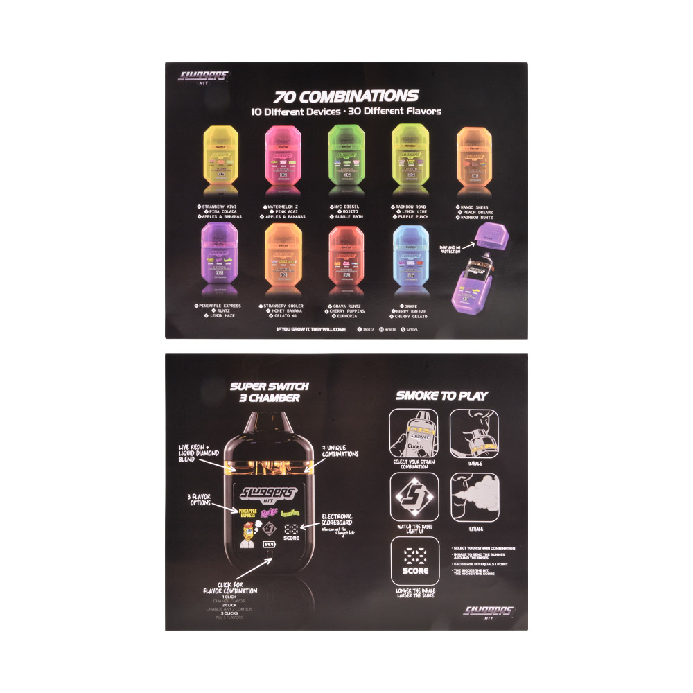 Sluggers Hitz Switch 3g Disposable VapeTriple Tanks With Digital Screen