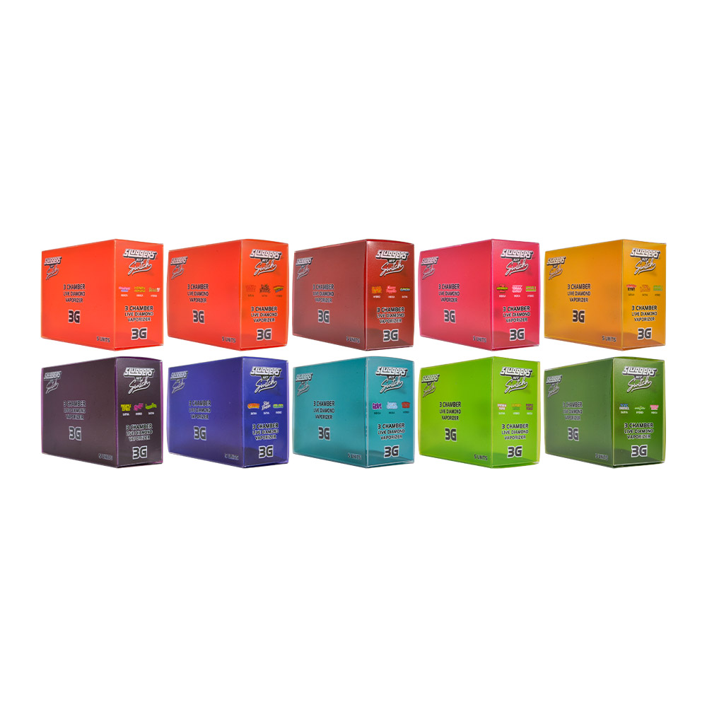 Sluggers Hitz Switch 3g Disposable VapeTriple Tanks With Digital Screen
