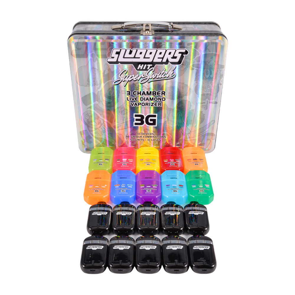 Sluggers Hitz Switch 3g Disposable VapeTriple Tanks With Digital Screen