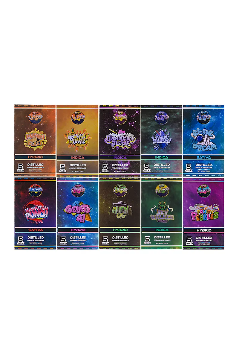 100pcs/lot USA Zero Gravity 1g Disposable