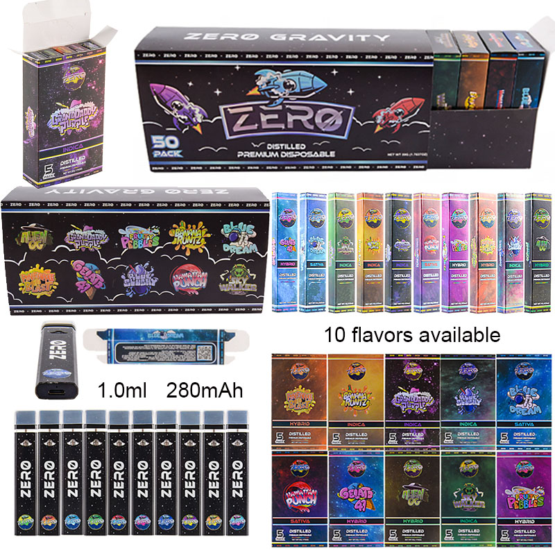 100pcs/lot USA Zero Gravity 1g Disposable