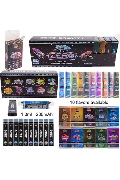 100pcs/lot USA Zero Gravity 1g Disposable 01