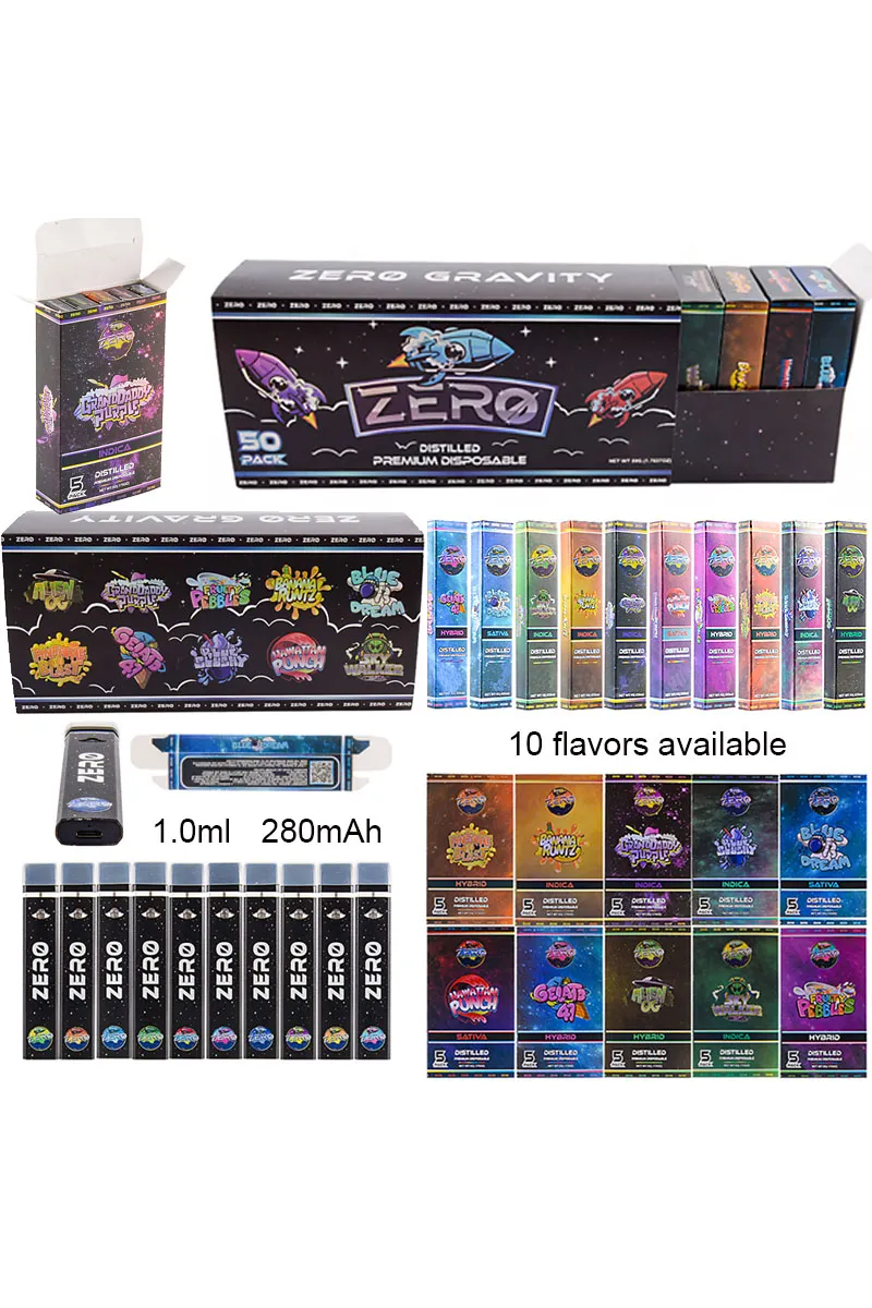 100pcs/lot USA Zero Gravity 1g Disposable