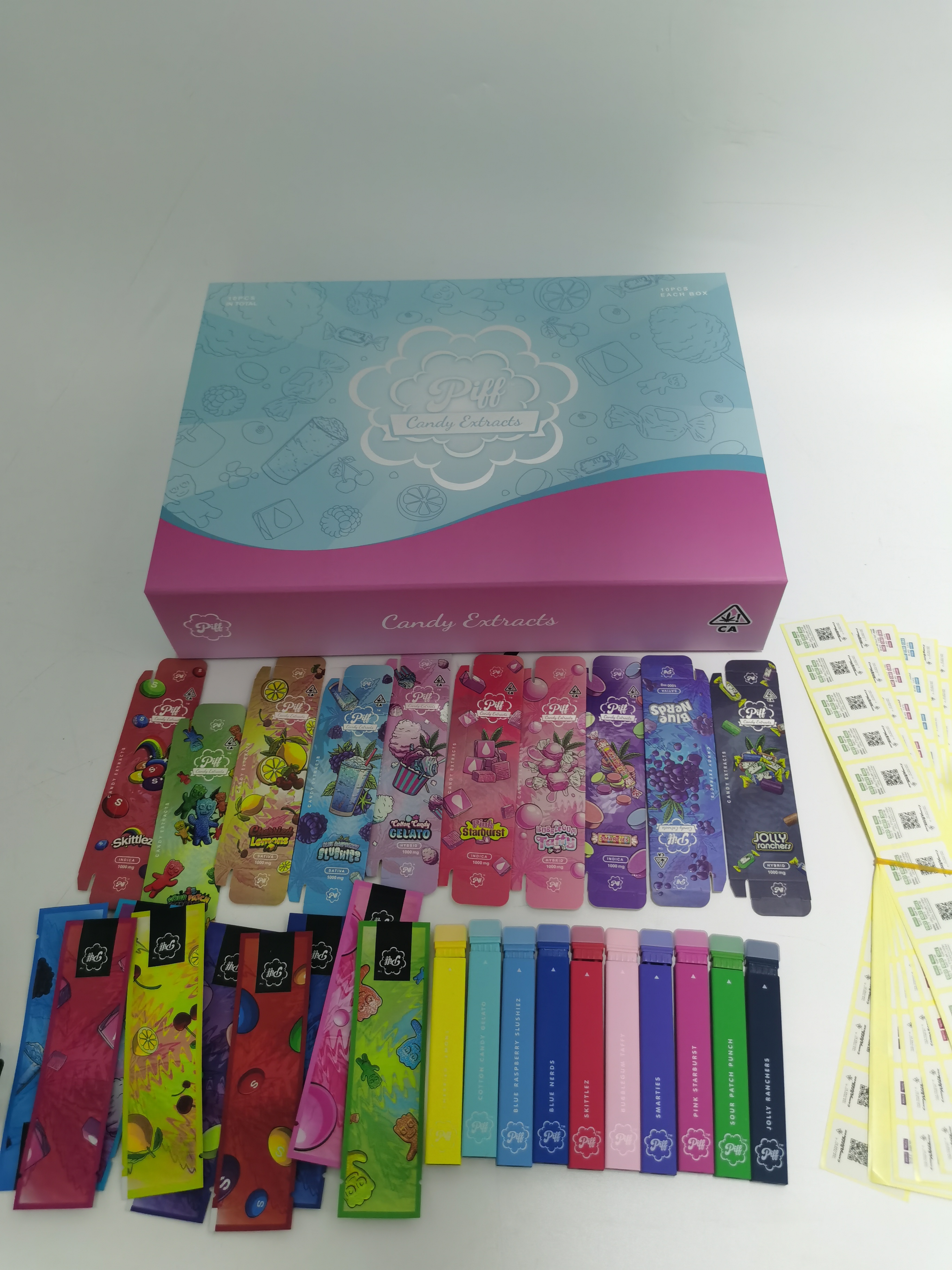 200pcs/lot USA 1g Piff Bar Candy Edtion Disposable