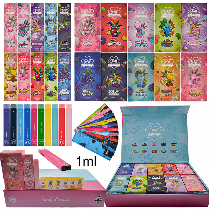 200pcs/lot USA 1g Piff Bar Candy Edtion Disposable