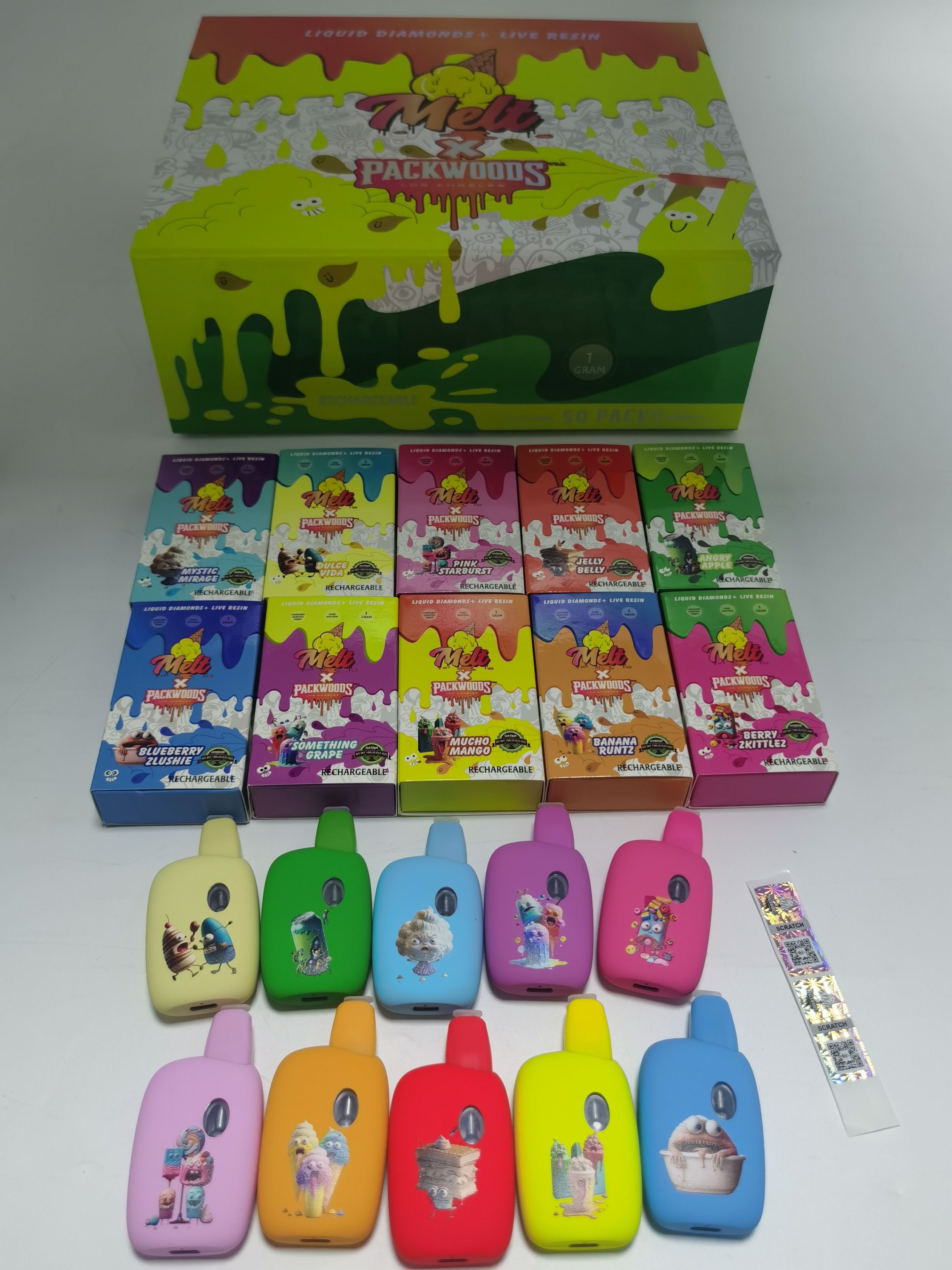 500pcs/lot USA 1g Melt Packwoods Disposable