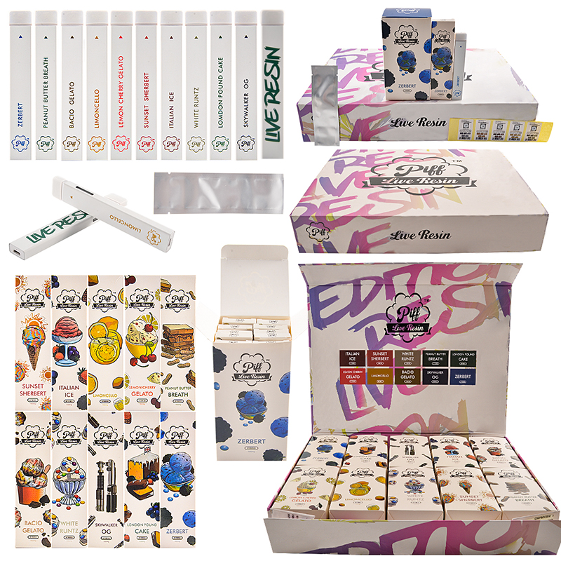 200pcs/lot USA 1g Piff Bar White Disposable