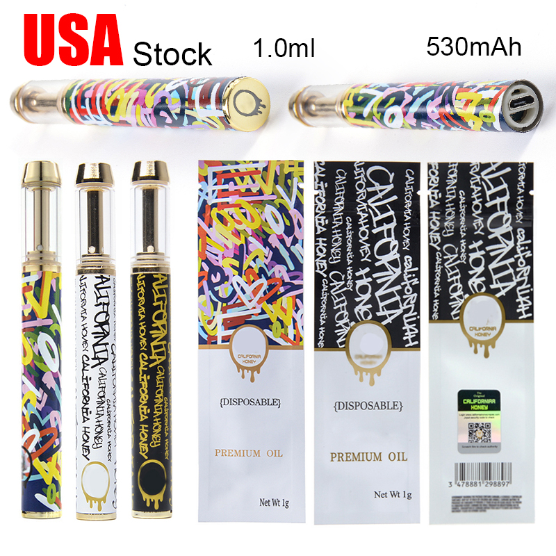 100pcs/lot USA California Honey 1g Disposable