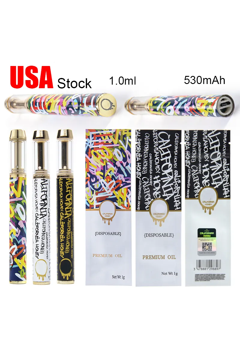 100pcs/lot USA California Honey 1g Disposable