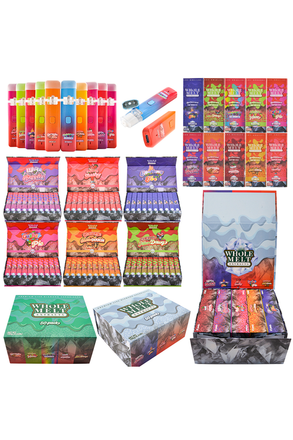 USA 500pcs/lot Whole Melt V3 2g Disposable