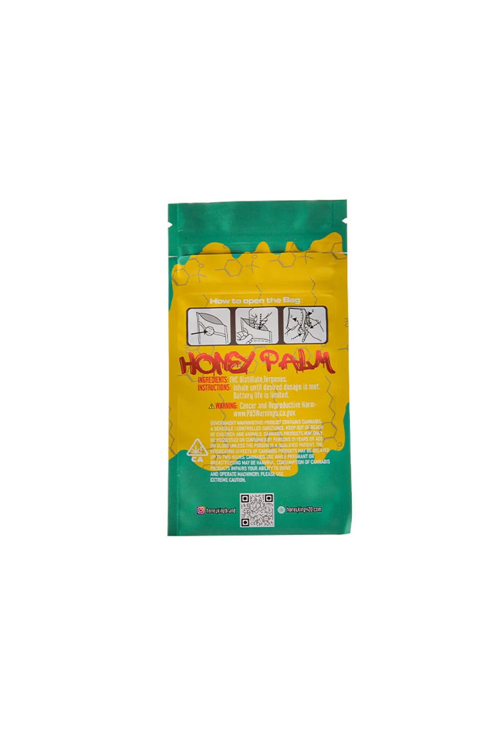 100pcs/lot Honey Palm 2g Disposable USA