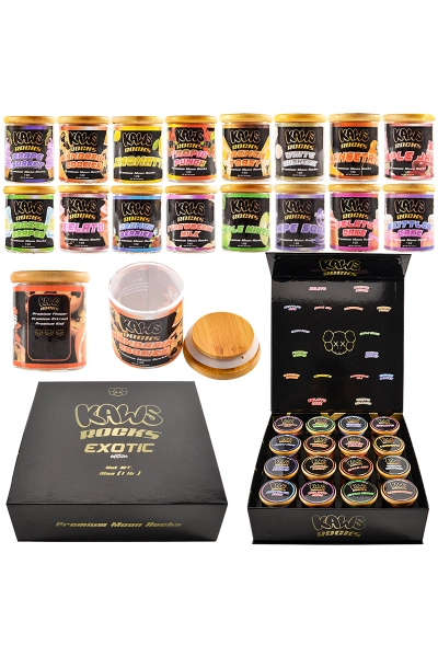 Kaws Moon Rocks Exotic Edition 1 oz Glass Jar 01