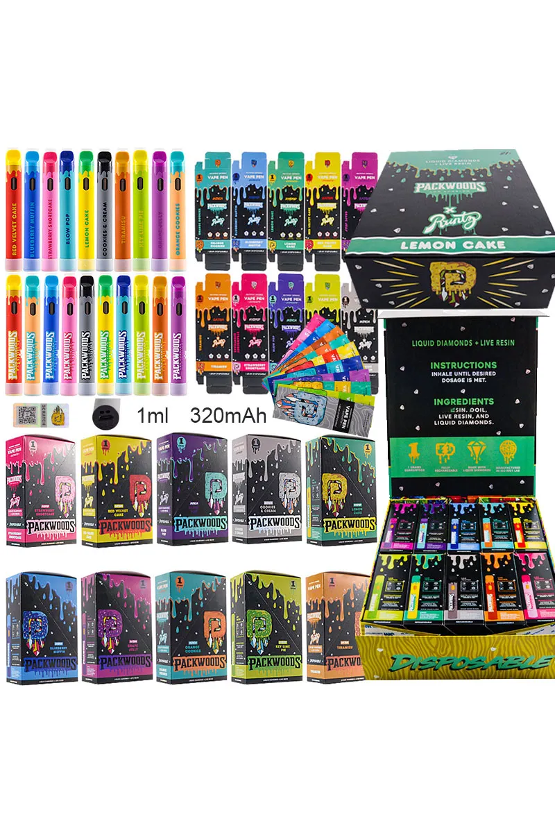 USA Packwoods X Runtz 1g Regular Disposable 100pcs/lot 