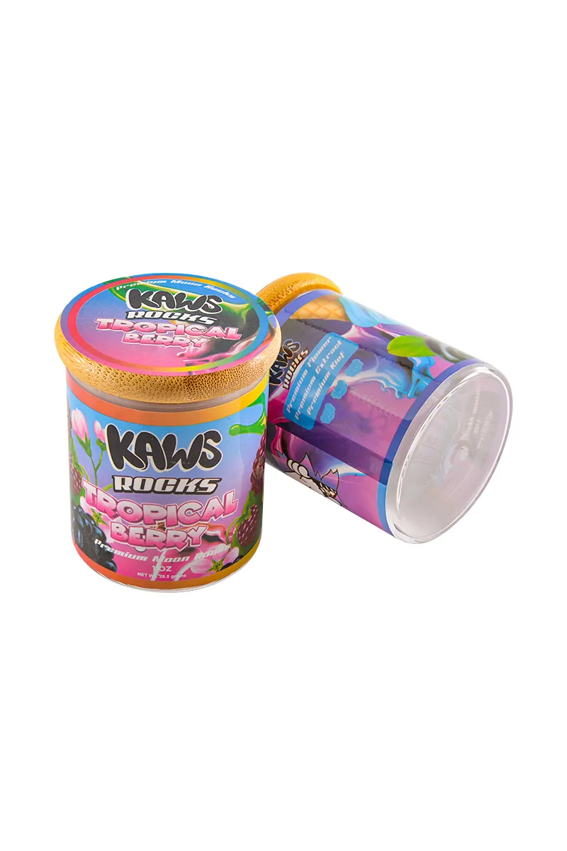 Kaws Moon Rocks Berry Edition 1 oz Glass Jar