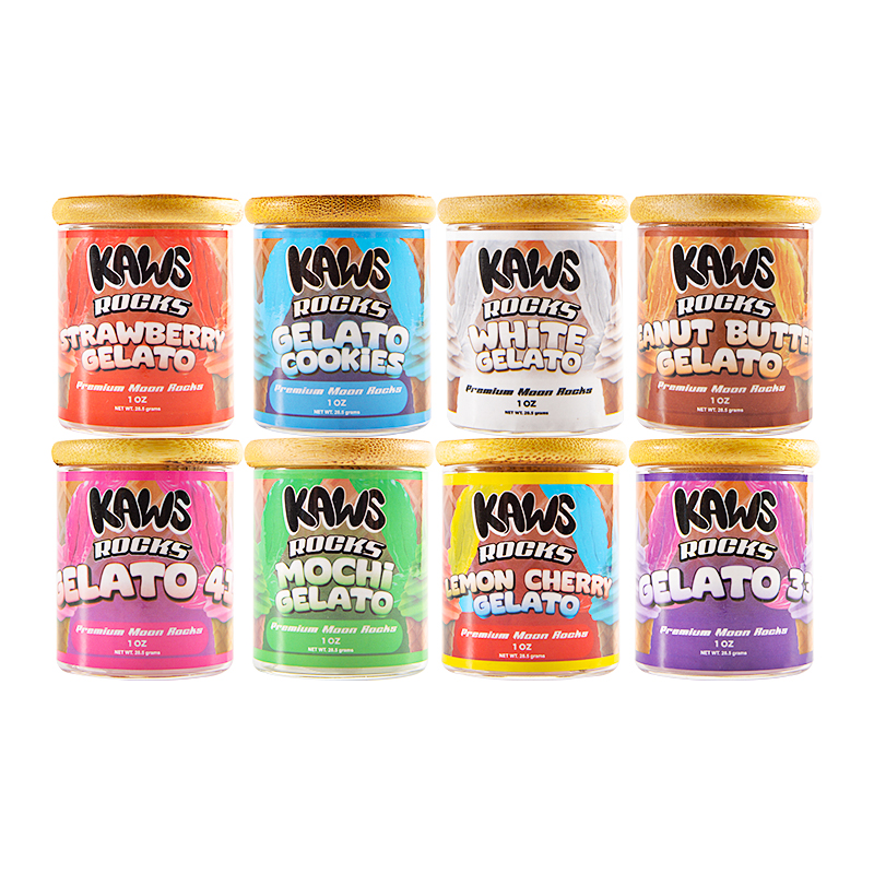 Kaws Moon Rocks Gelato Edition 1 oz Glass Jar