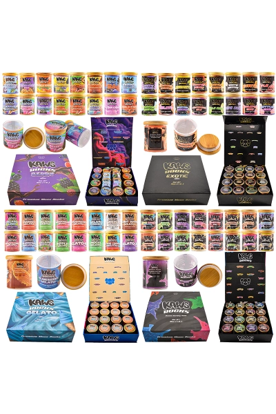 8 boxes/lot USA Stock Kaws Moon Rocks 1 oz Glass Jar 01