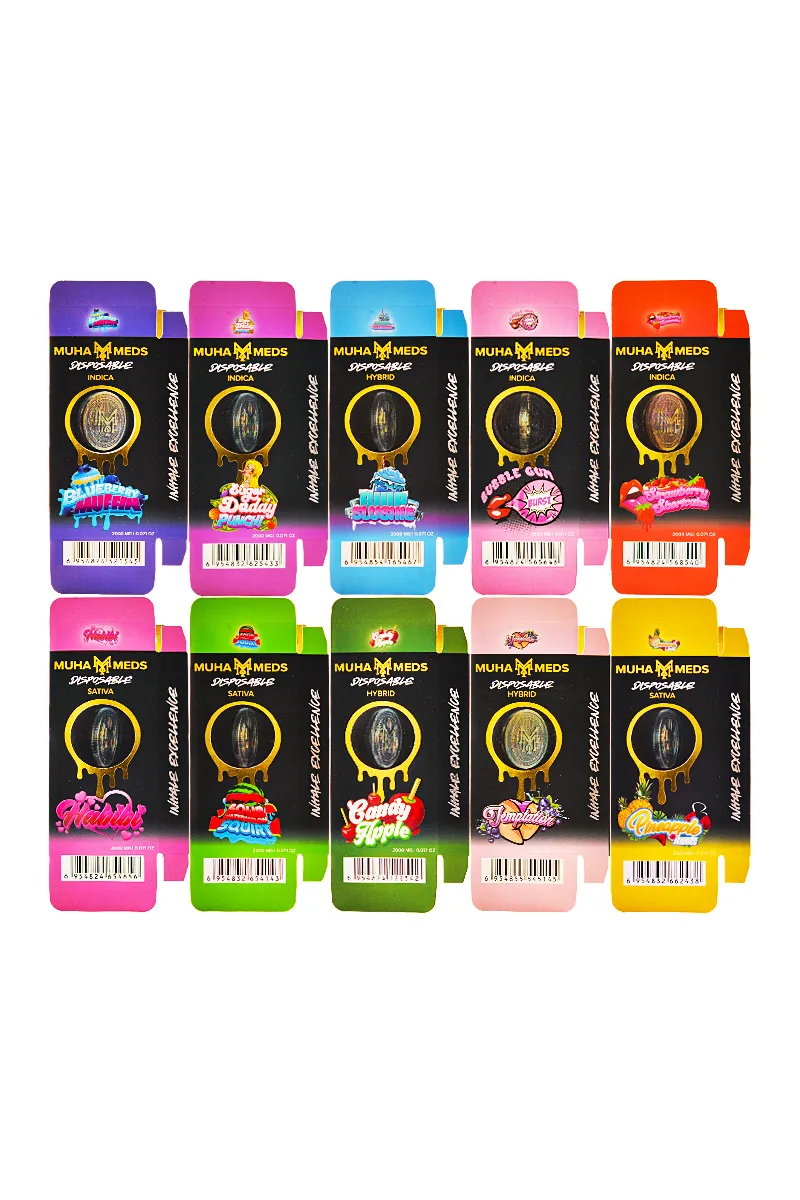 200pcs/lot USA Stock Muha Meds 2g Disposable