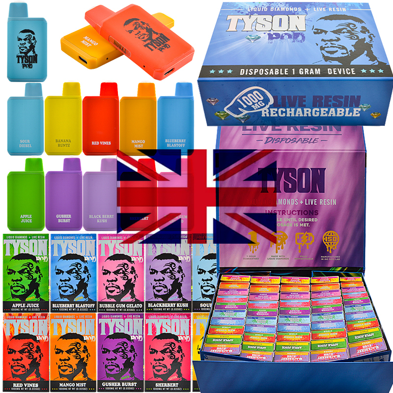 UK Stock 100pcs/lot Tyson Pod 1g Disposable
