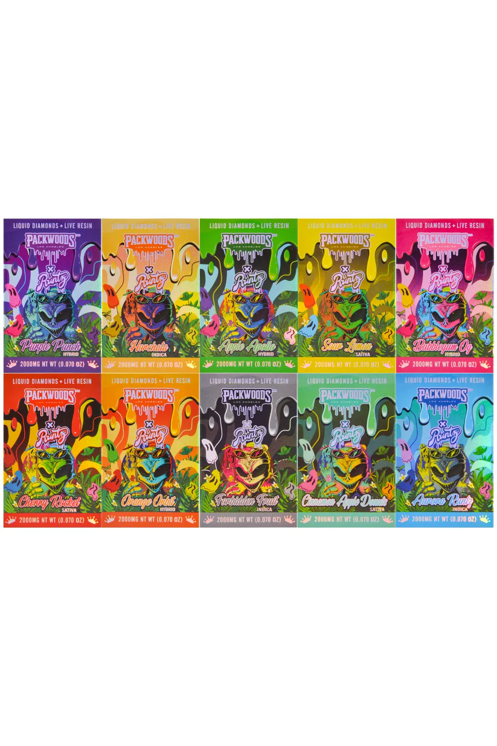 200pcs/lot USA Stock Packwoods x Runtz 2g Disposable