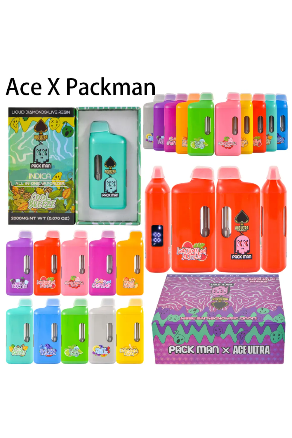 300pcs/lot Ace X Packman Disposable USA Stock