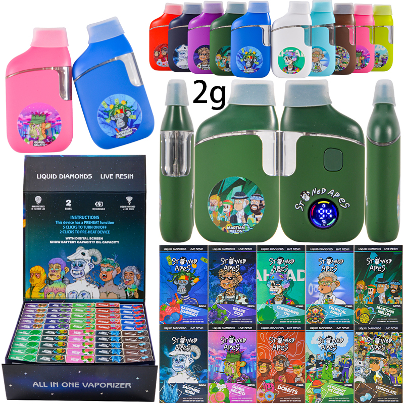 USA Stock 200pcs/lot Stoned Apes 2g Disposable Vapes