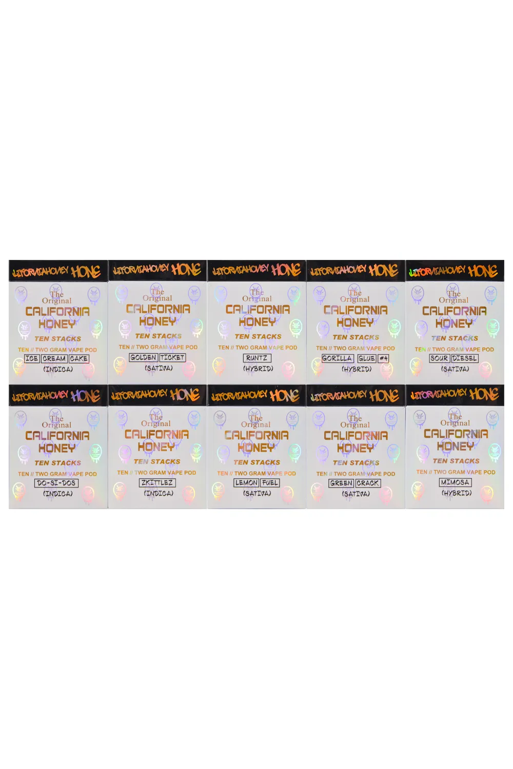 300pcs/lot 2ml California Honey USA Stock 